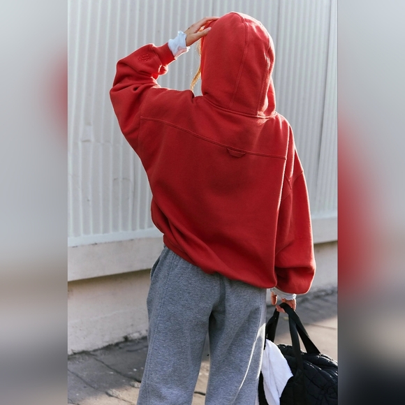 FP Movement Final Call Front Logo Hoodie in Cranberry - Picture 3 of 3